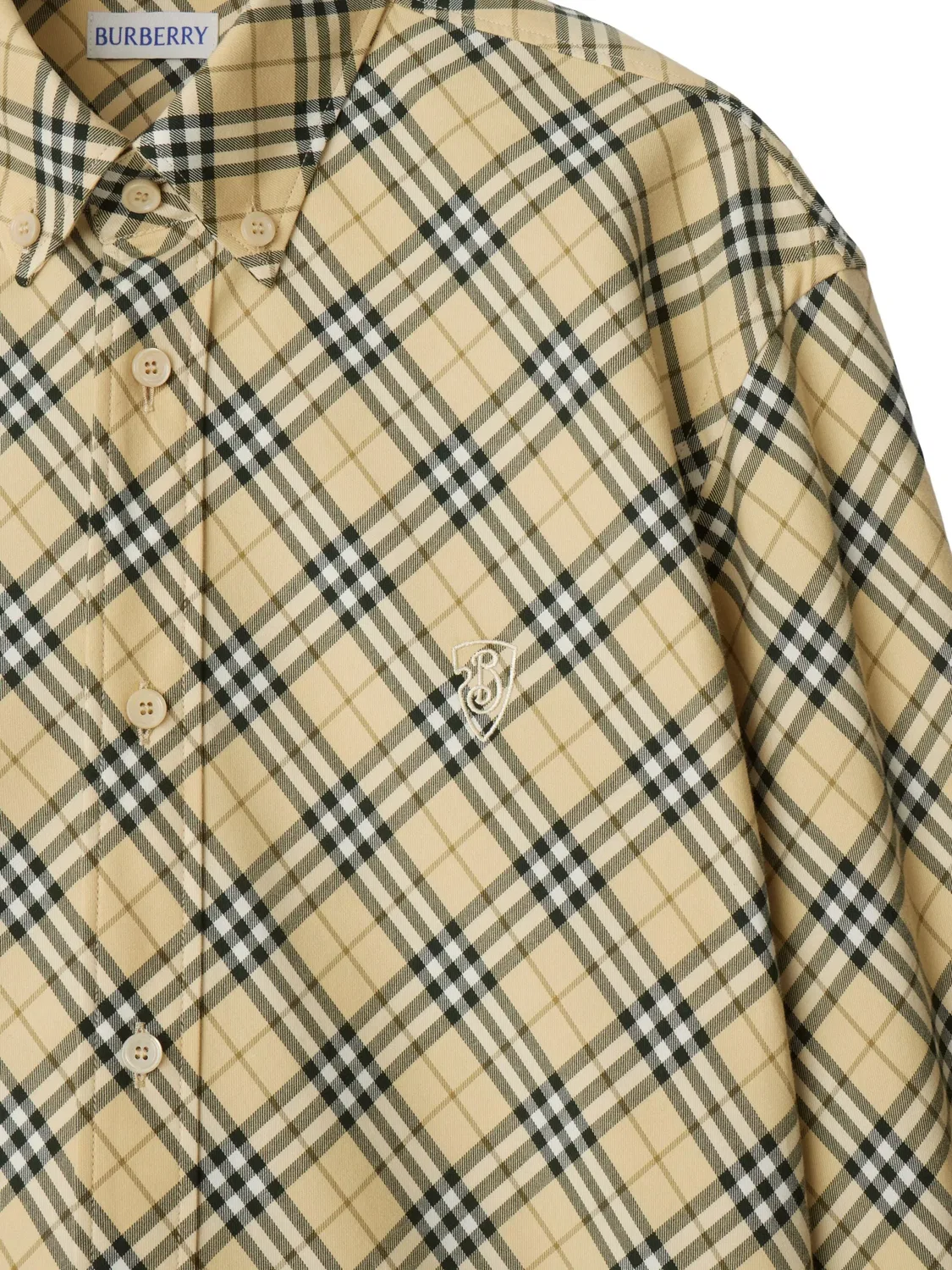 Рубашка из проверенного хлопка Burberry, нейтральные — фото 2