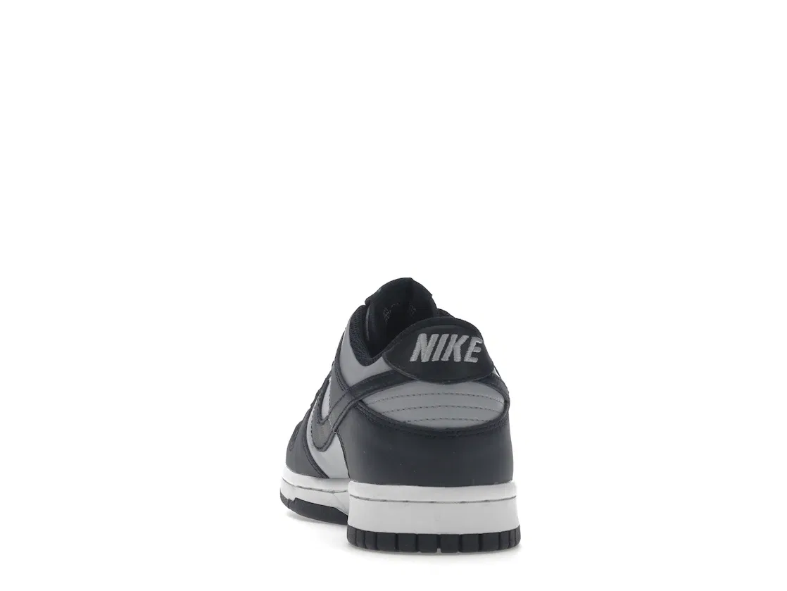 Детские кроссовки с перфорацией Nike Dunk Low Nike, Wolf Grey Dark Obsidian Total Orange — фото 4