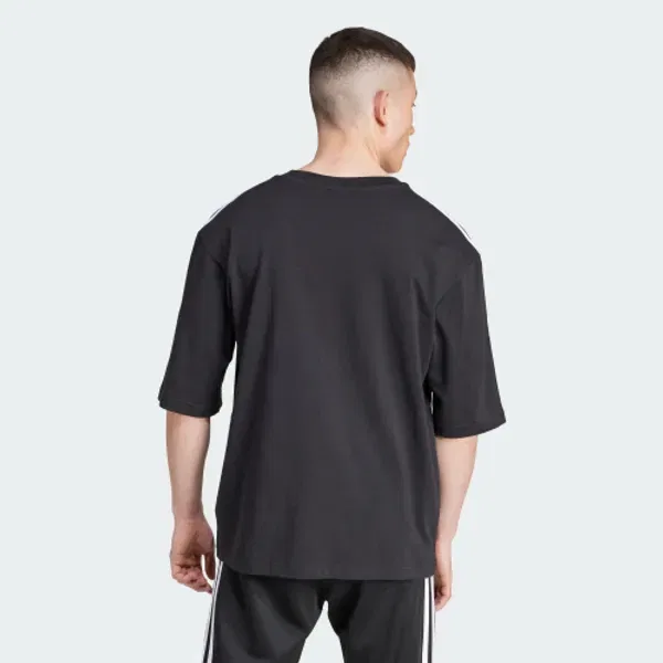 Футболка оверсайз с 3-полосным дизайном, Adicolor, Adidas, черный — фото 4