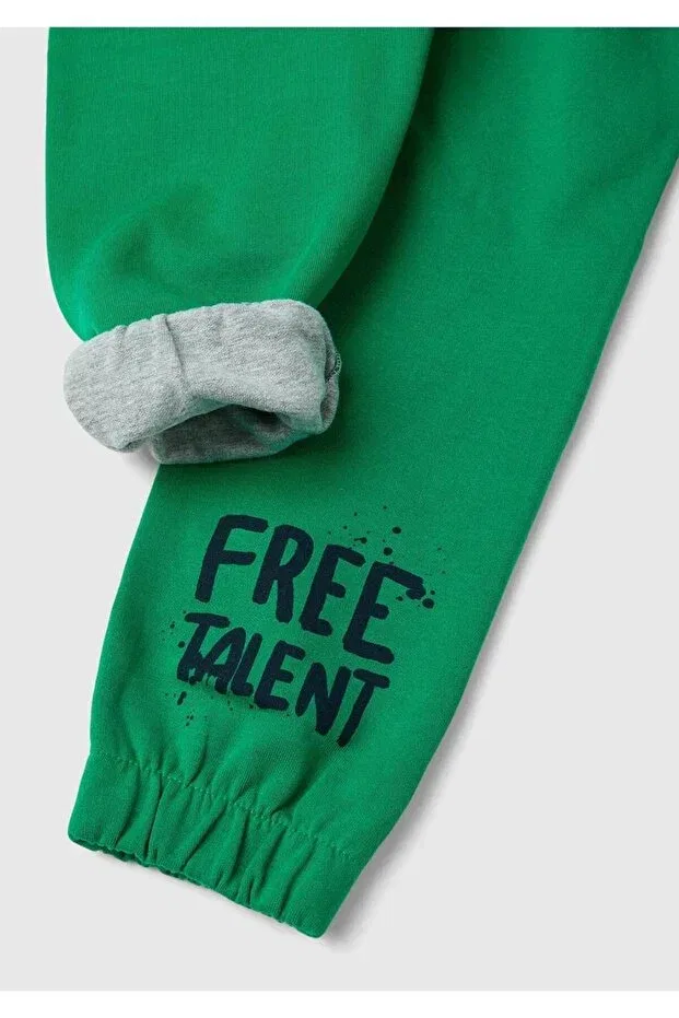 Детские спортивные штаны для мальчиков с эластичным манжетом United Colors Of Benetton, Green — фото 3