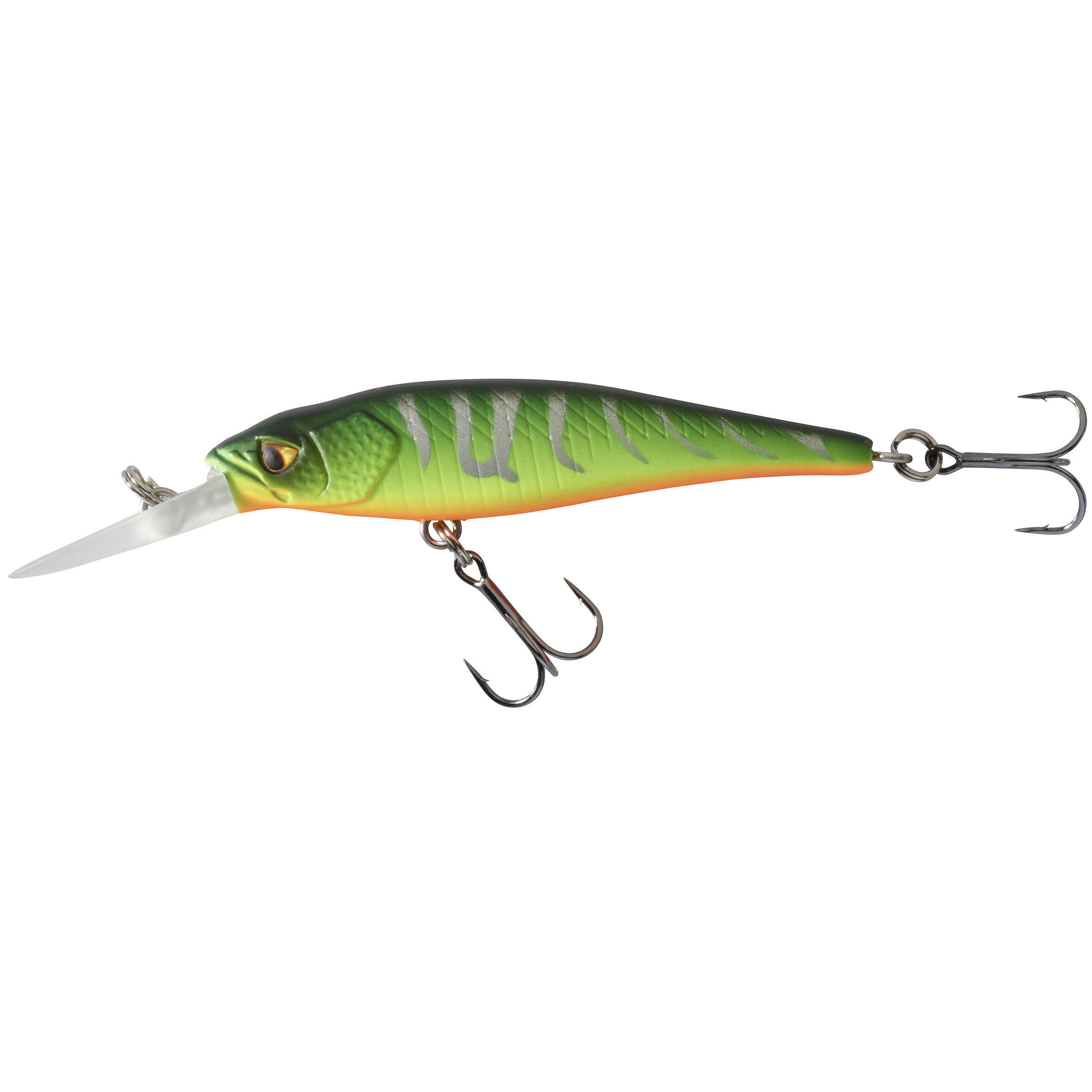 Воблер Jerkbait/Deep Minnow WXM MNWDD 50 SP Firetiger CAPERLAN, неоновый темно-зеленый/неоновый желтый/неоновый кроваво-оранжевый - фото