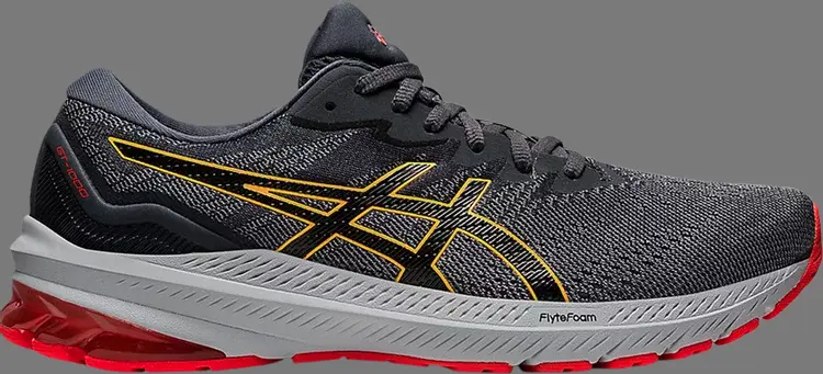 

Кроссовки gt 1000 11 'sheet rock yellow red' Asics, серый