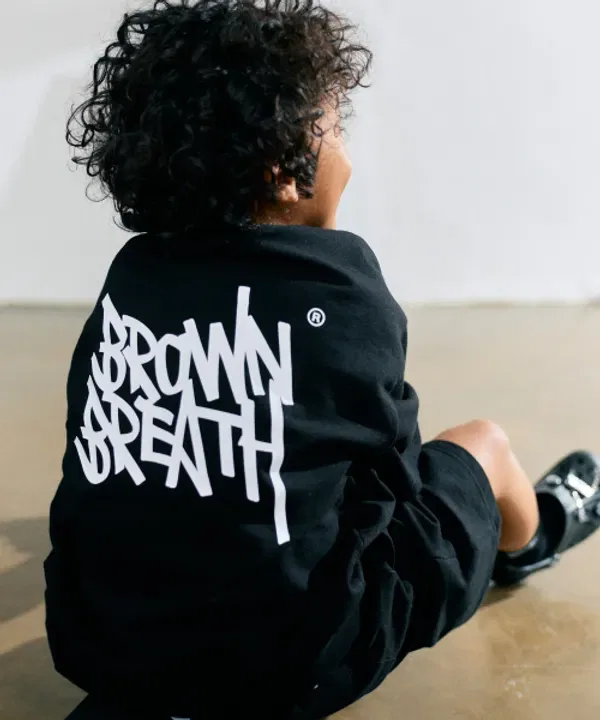 Футболка с коротким рукавом Kids tag cotton mtm tee, Brownbreath Kids, черный
