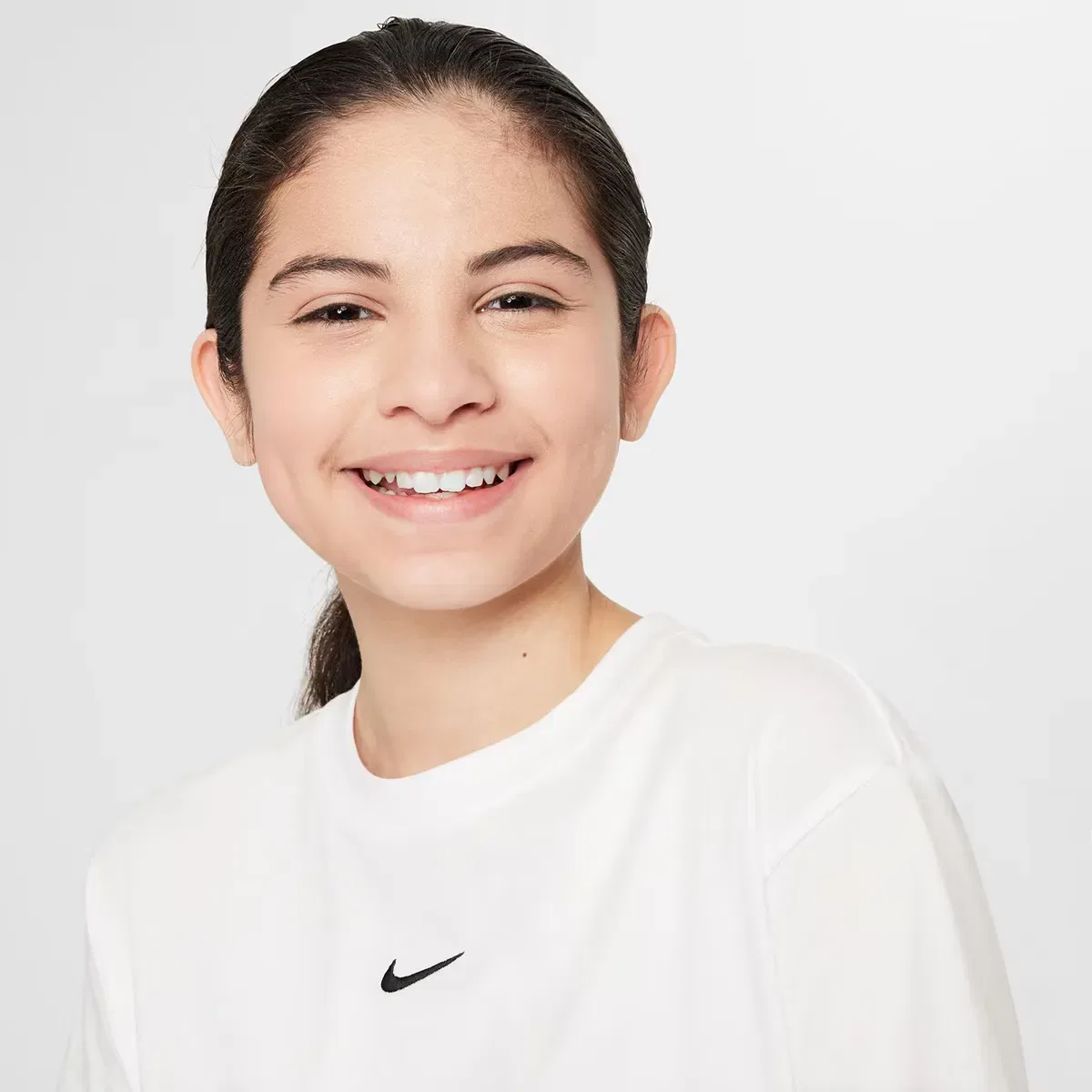 Детская футболка для девочек хлопковая Essential Lbr Nike, Blanco — фото 3