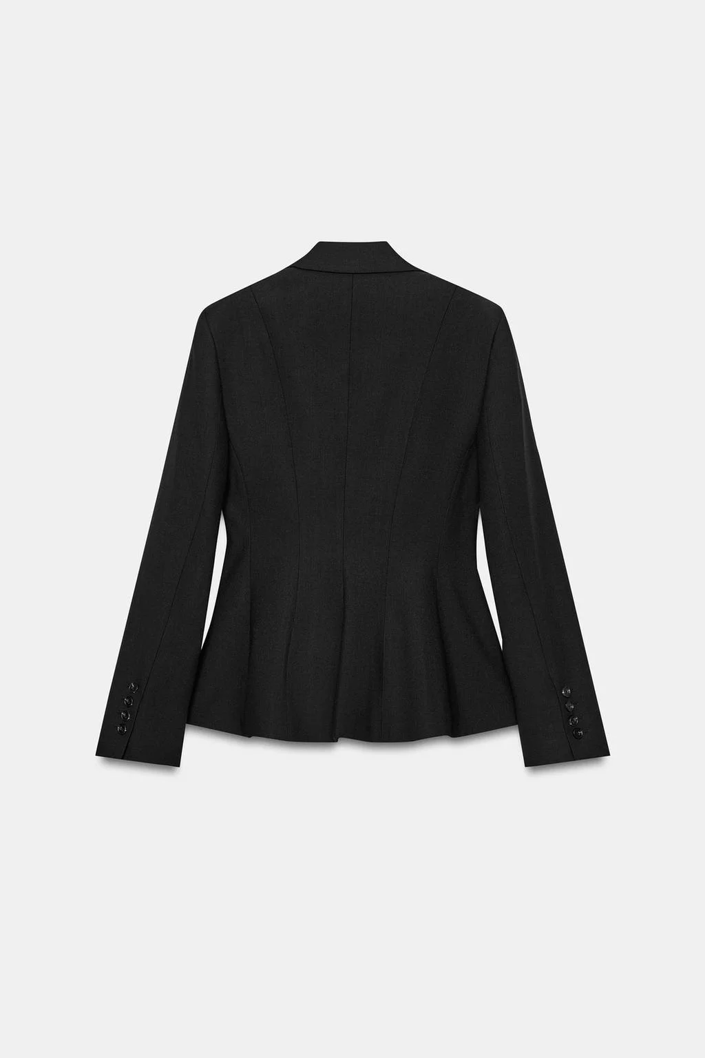 Блейзер Zara Corta Entallada ZW Collection, черный — фото 3