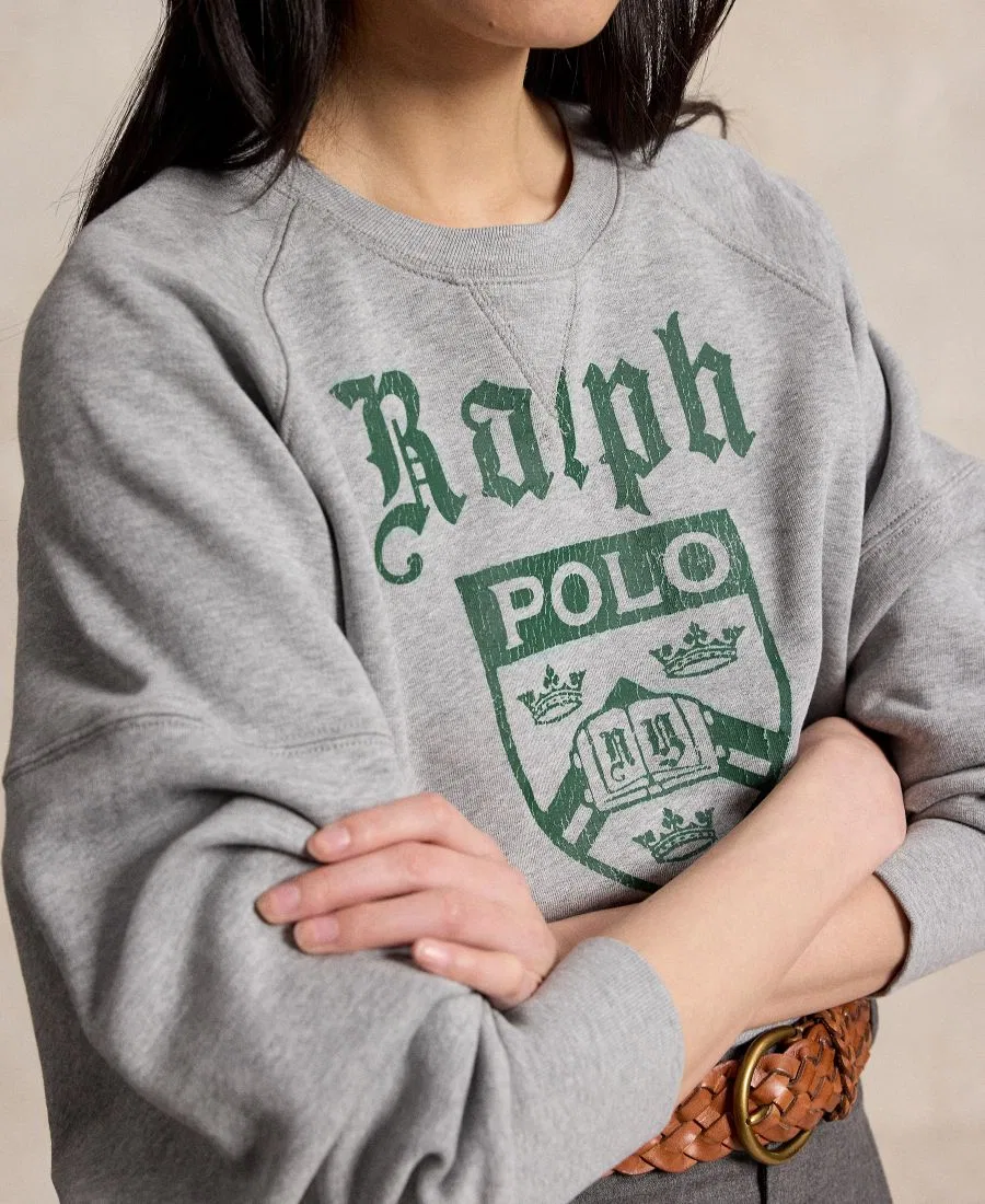 Женский свитшот с принтом Crest Polo Ralph Lauren, League Heather — фото 3