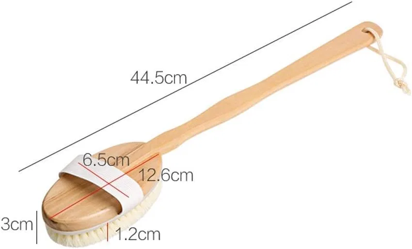 Щетка для тела Bath Brush, дерево + люфа + щетина кабана, 44.5 см, WXJLYZRCXK — фото 2