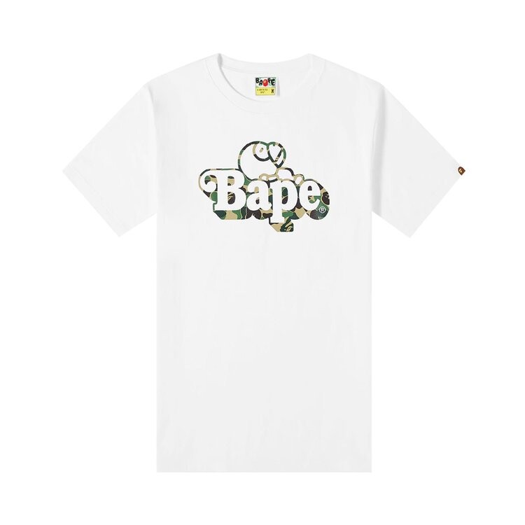 

Футболка BAPE ABC Camo Milo On Tee 'White/Green', белый