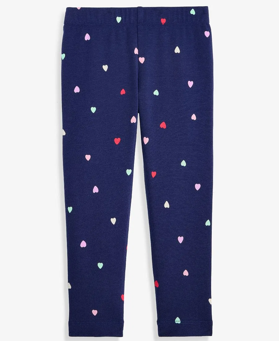 Детские леггинсы для девочек с принтом Heart Print Epic Threads, Medieval Blue — фото 2