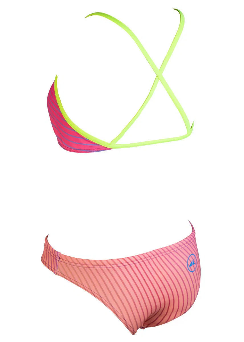 Детское бикини для девочек с UV-защитой Belari Akron, Rosa Fluoreszierendes Korallenorange — фото 4