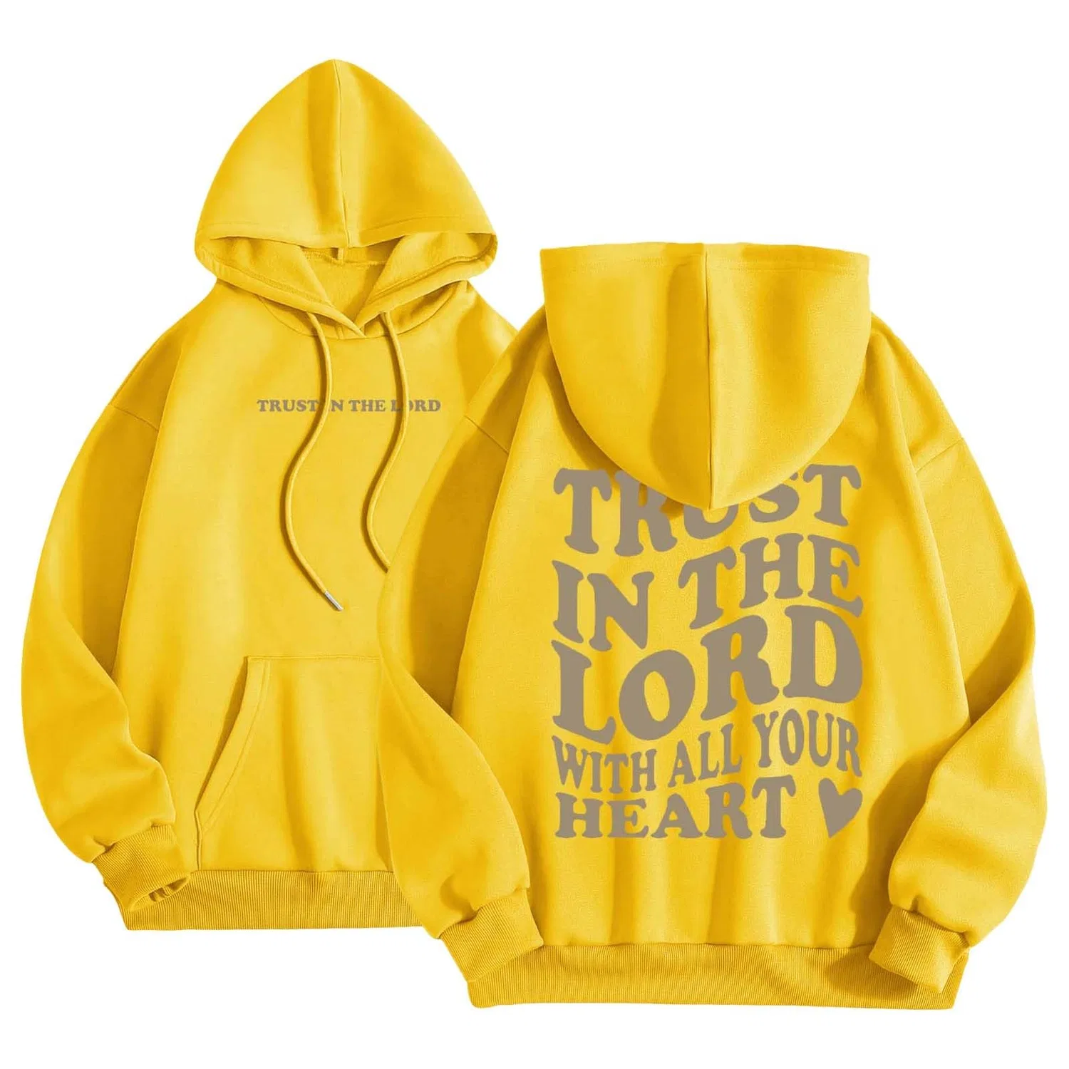 Женский худи с принтом Jesus Loves You, Z02 Yellow