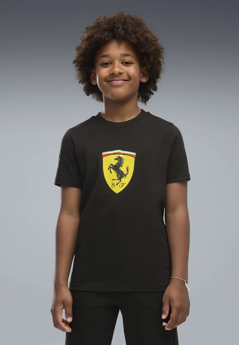 Футболка унисекс с цветным щитом Scuderia Ferrari - футболка с принтом Puma, Black