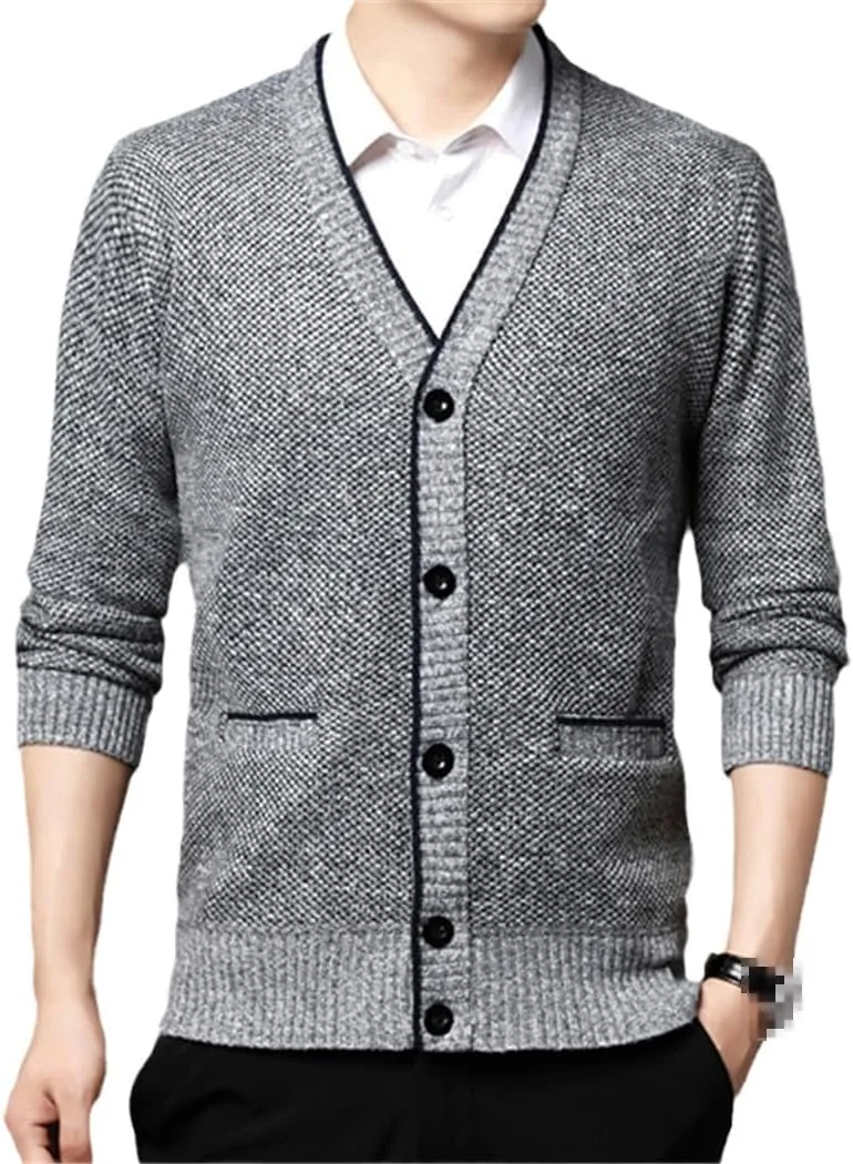 

Кардиган мужской осенний V-образный вырез Dvbfufv