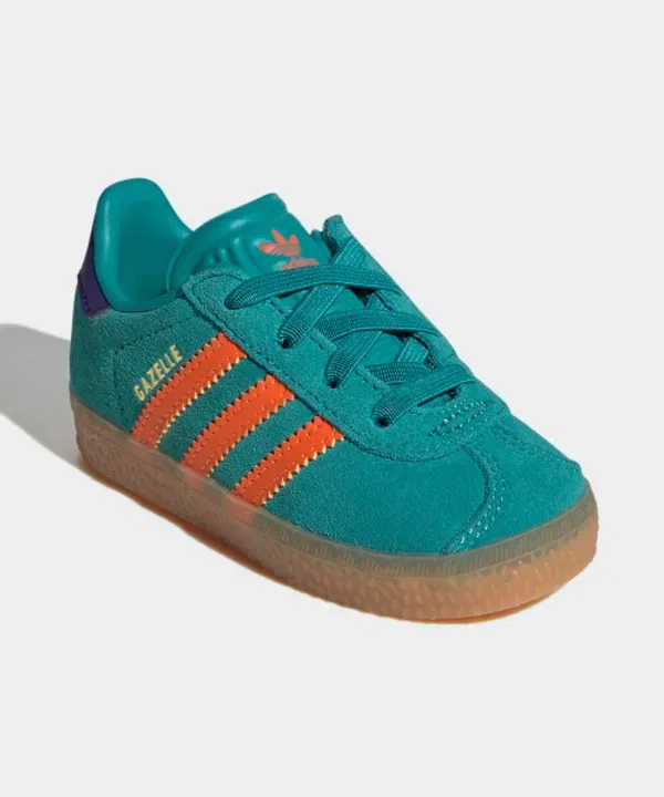 Кроссовки Gazelle Comfort Closure, детские, Adidas Kids, зеленый — фото 3