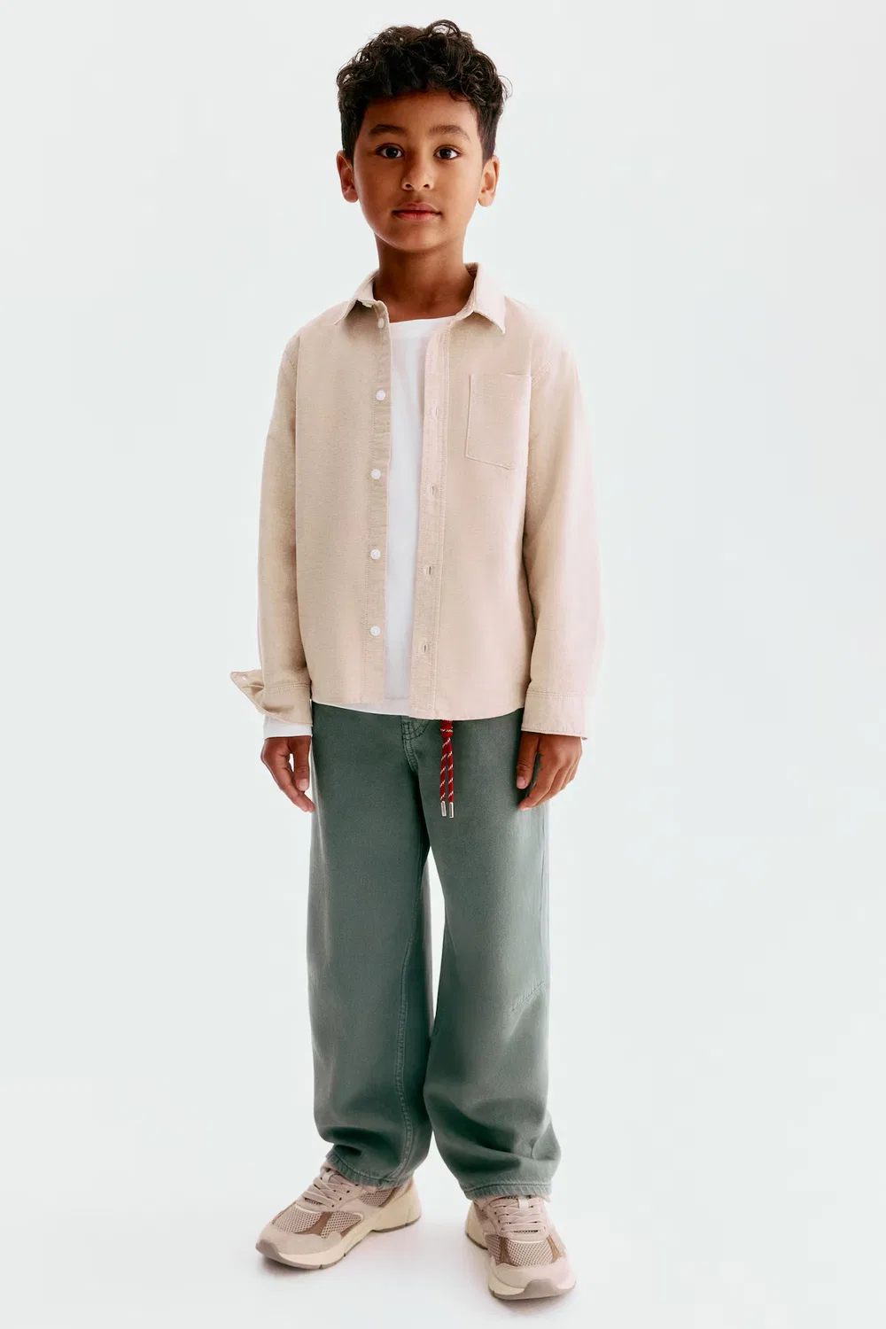 Оксфордская рубашка H&M, Mattbeige — фото 3