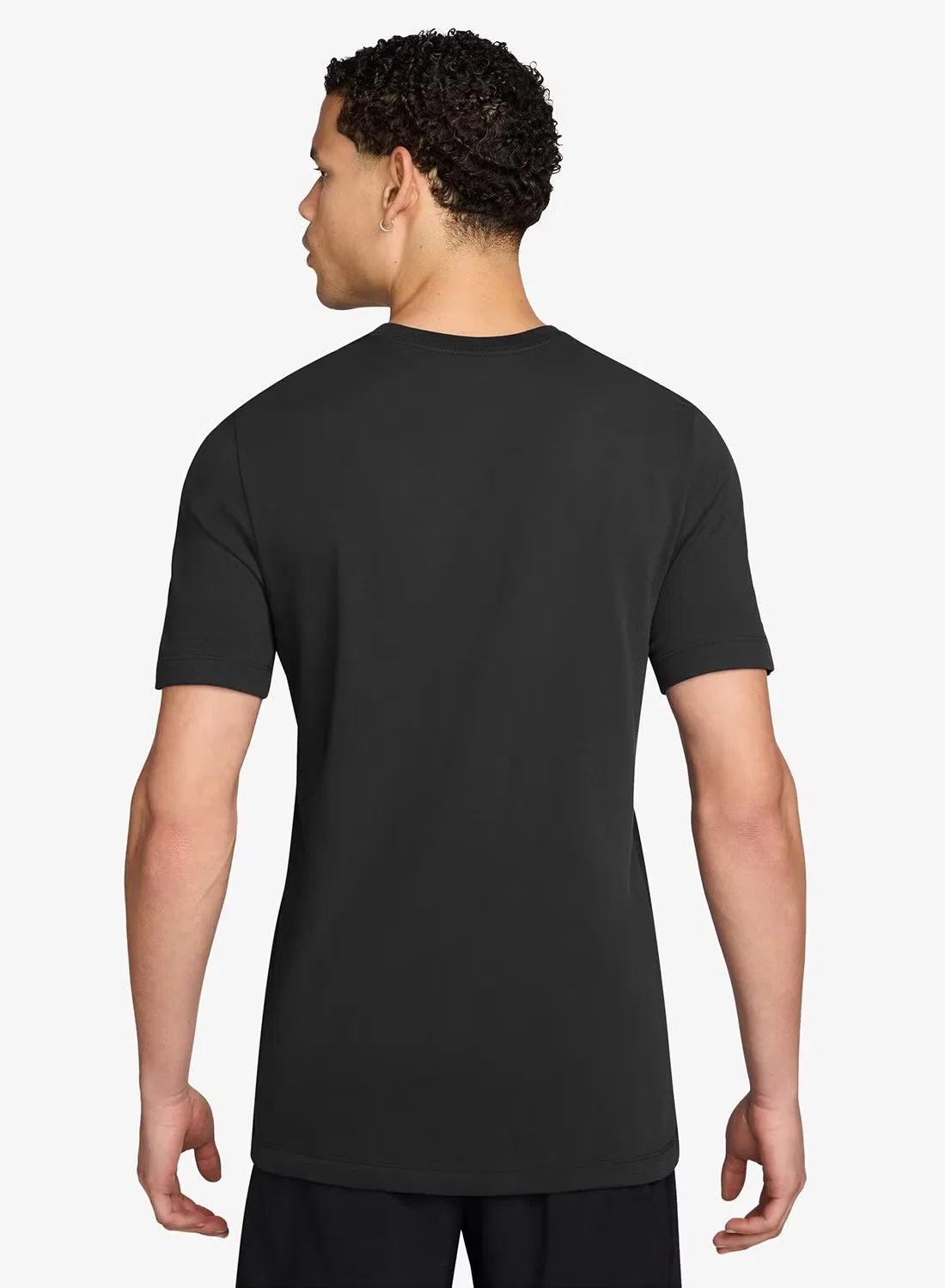 Футболка с принтом Dri-Fit run swoosh Nike, черный — фото 2