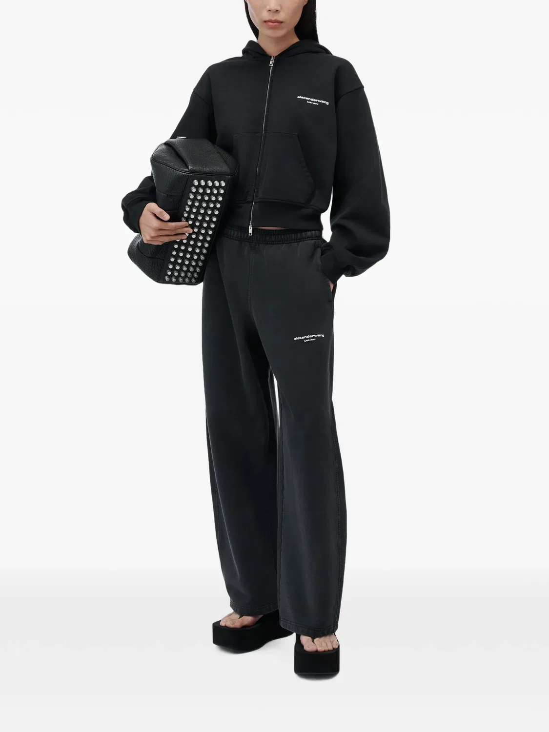 Спортивные брюки с логотипом Alexander Wang, черный — фото 2
