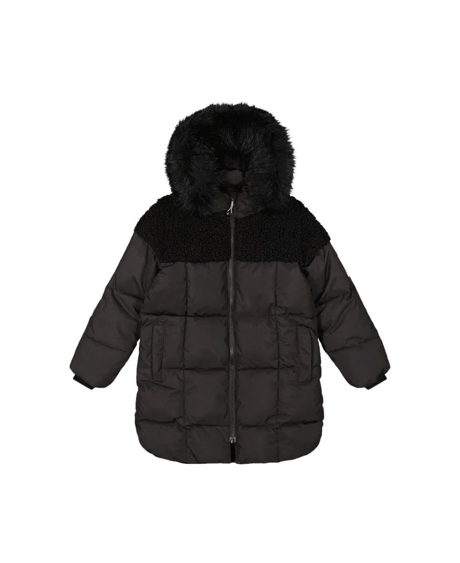 Детский зимний пуховик с капюшоном Transition and Mid-Season Outerwear Deux par Deux, Black
