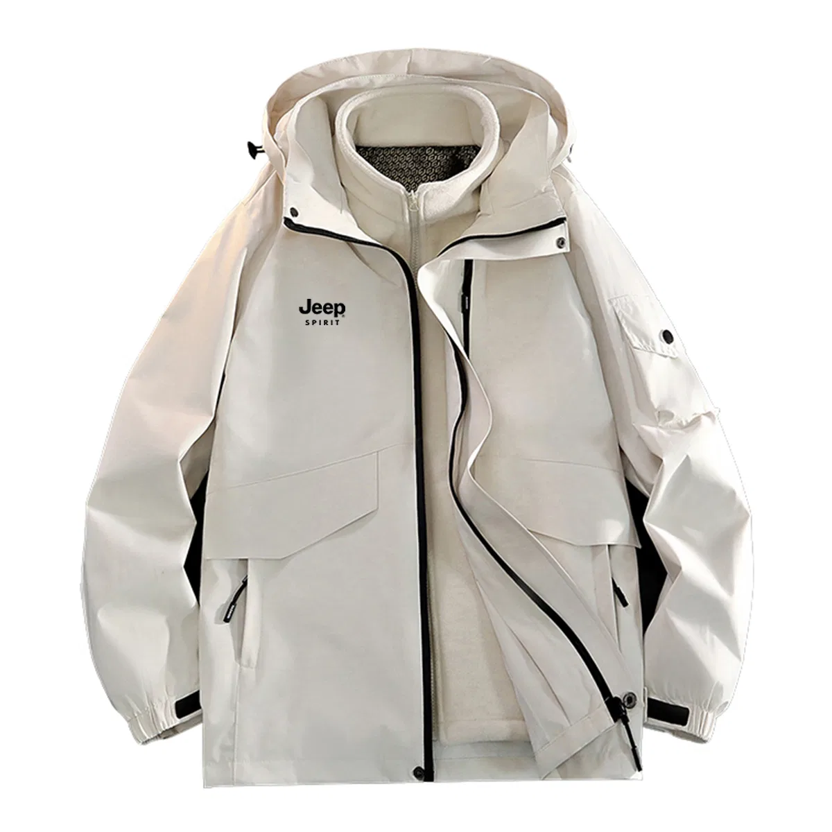 Детская куртка-трикотаж с флисовой подкладкой JEEP SPIRIT, Off White