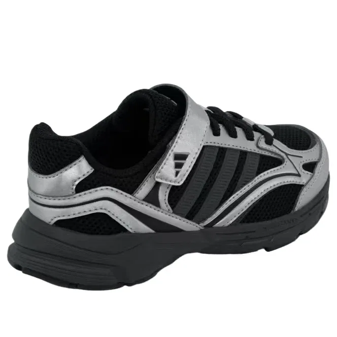 Детские кроссовки с сетчатым верхом Spiritain EL 'Black Grey Silver' adidas, Core Black / Grey Six / Silver Metallic — фото 4
