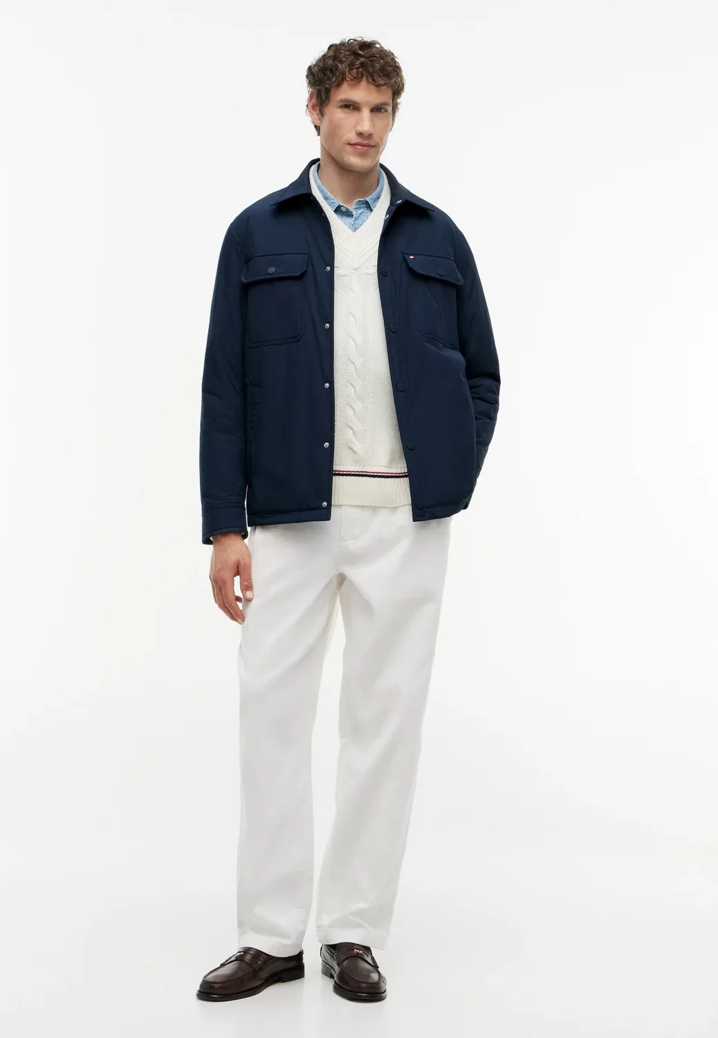 Складная легкая рубашка-куртка - летняя куртка Tommy Hilfiger, Navy Blue — фото 2