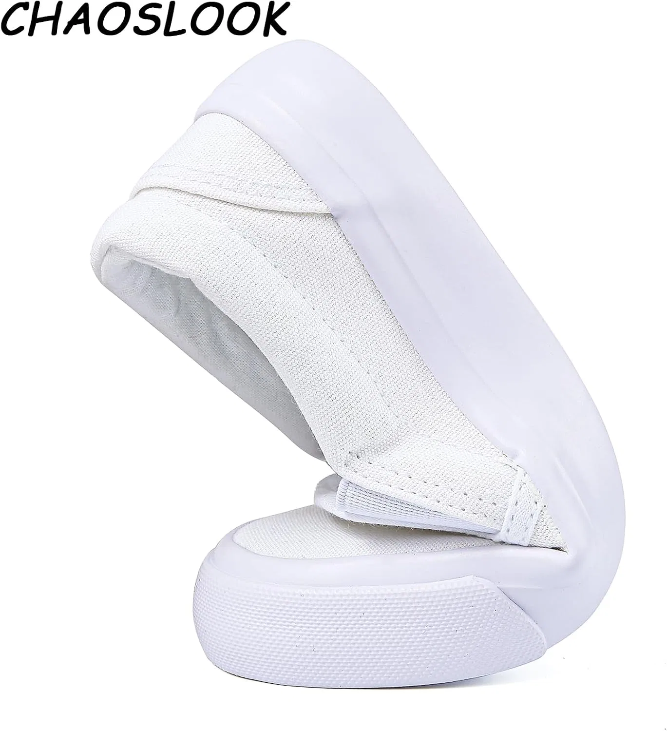 Детские кеды на шнуровке с принтом Chaoslook, All White — фото 3