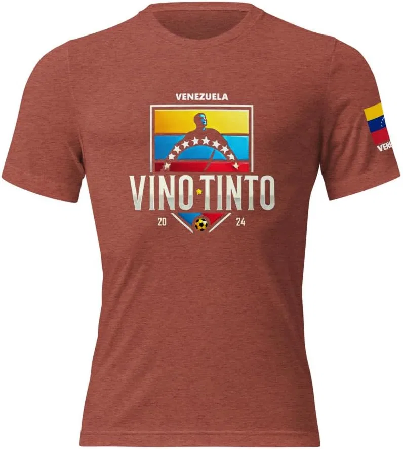 Мужская футболка с принтом Venezuela National Soccer Team 3413, Clay Triblend