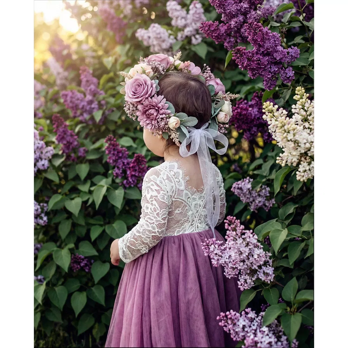Детское платье для девочек с длинным рукавом 2Bunnies, Dusty Pink — фото 4