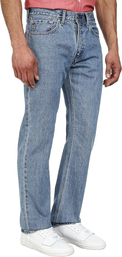 Джинсы Levi's 505 Regular, светло-синий с эффектом лёгкой поношенности — фото 2