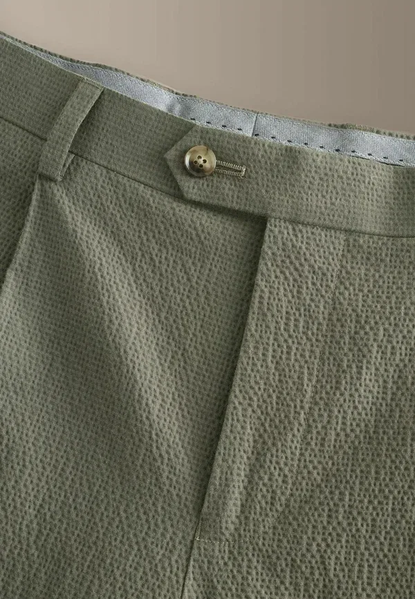 Брюки Cotton Blend Suit trousers Next, green, зеленый — фото 3