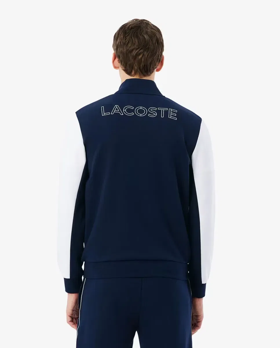 Мужская спортивная кофта на молнии с цветовыми блоками Lacoste, Azul Marino — фото 2
