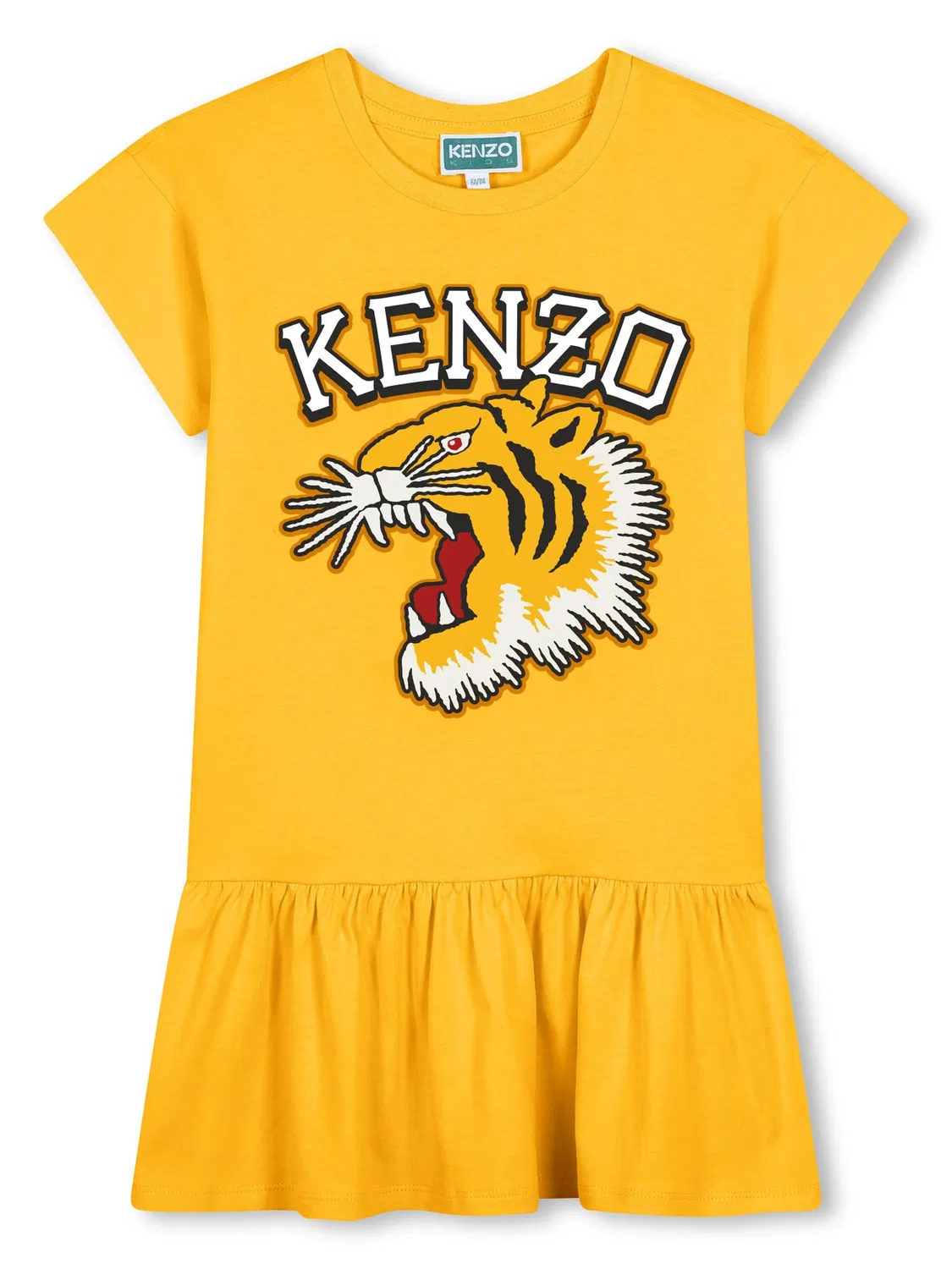 Платье с тигровым принтом из органического хлопка Kenzo, желтый/многоцветный