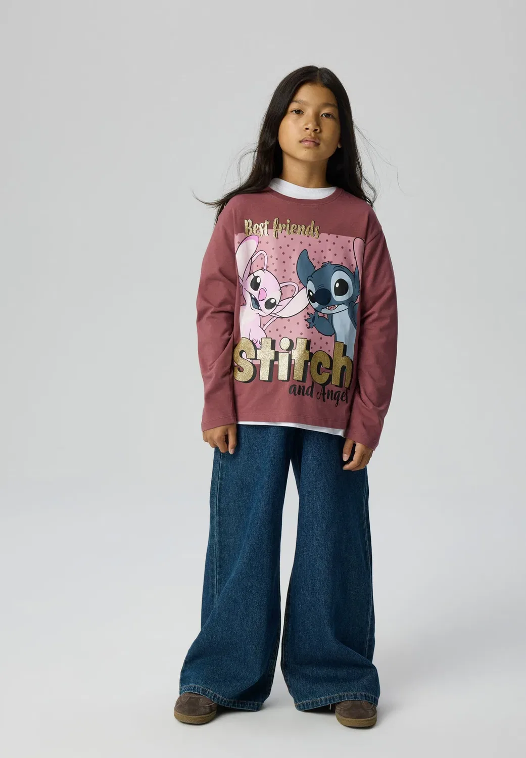 Топ Nkfadara Stitch ls nreg noos wdi - топ с длинными рукавами Name It, Wild Ginger
