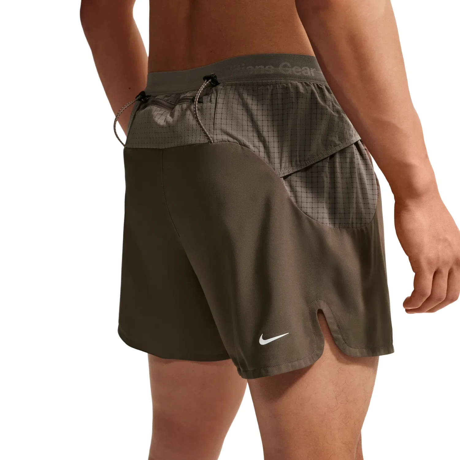 Мужские шорты для бега с принтом Nike ACG Second Sunrise Dri-FIT ADV 5-Inch Brieflined, коричневый — фото 2