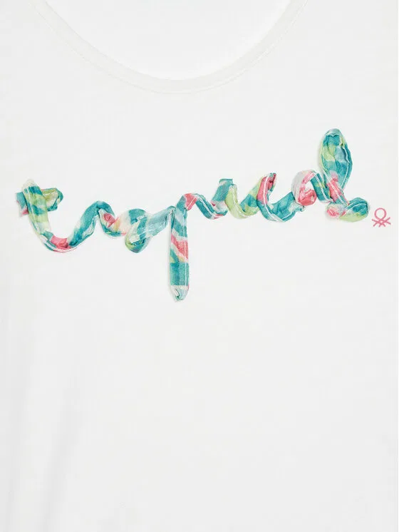 Футболка regular fit United Colors Of Benetton, белый — фото 3