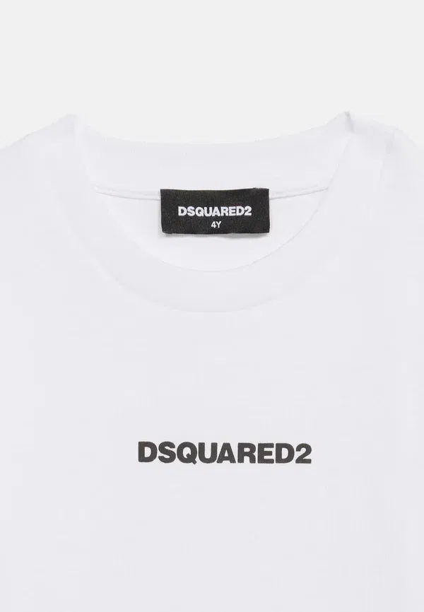 Футболка свободного кроя унисекс, однотонная Dsquared2, белый — фото 3