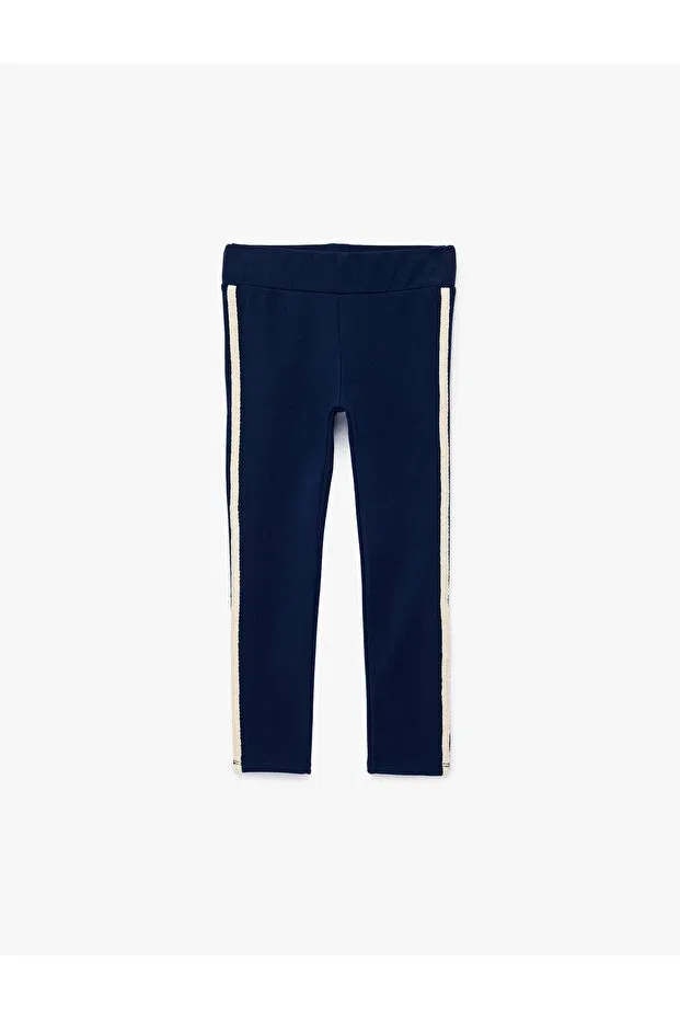 Детские леггинсы для девочек с принтом Koton, Navy Blue — фото 3