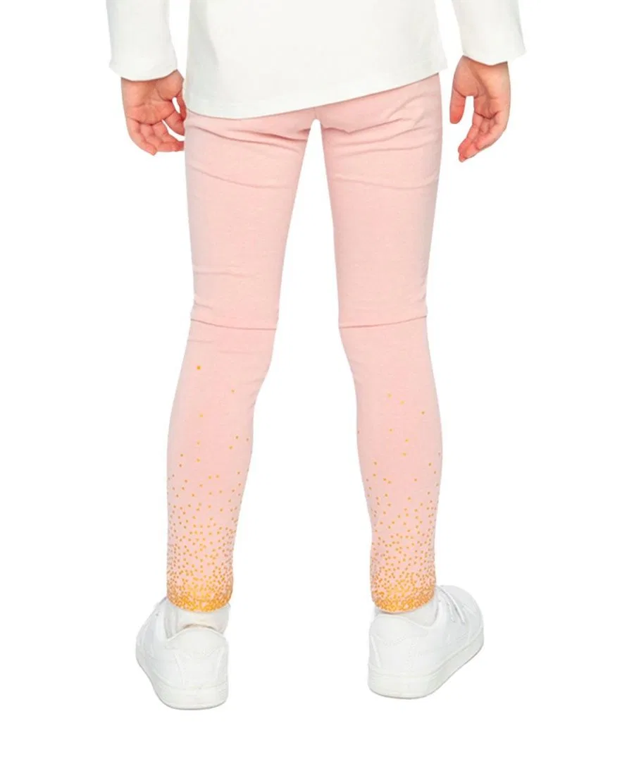 Леггинсы хлопковые с эластаном, с блестящим градиентом, Frosted Strawberry Deux par Deux, Pale Dusty Pink — фото 4