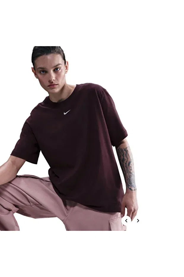 Женская футболка оверсайз Nike, Burgundy
