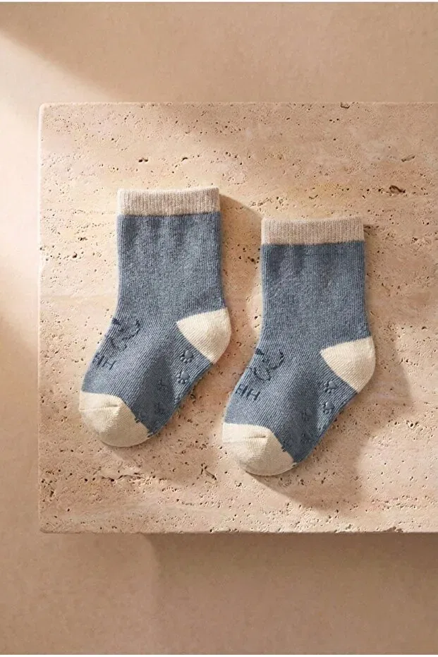 Детские носки с принтом Teddy Bear Patterned Katia&Bony, Blue — фото 2