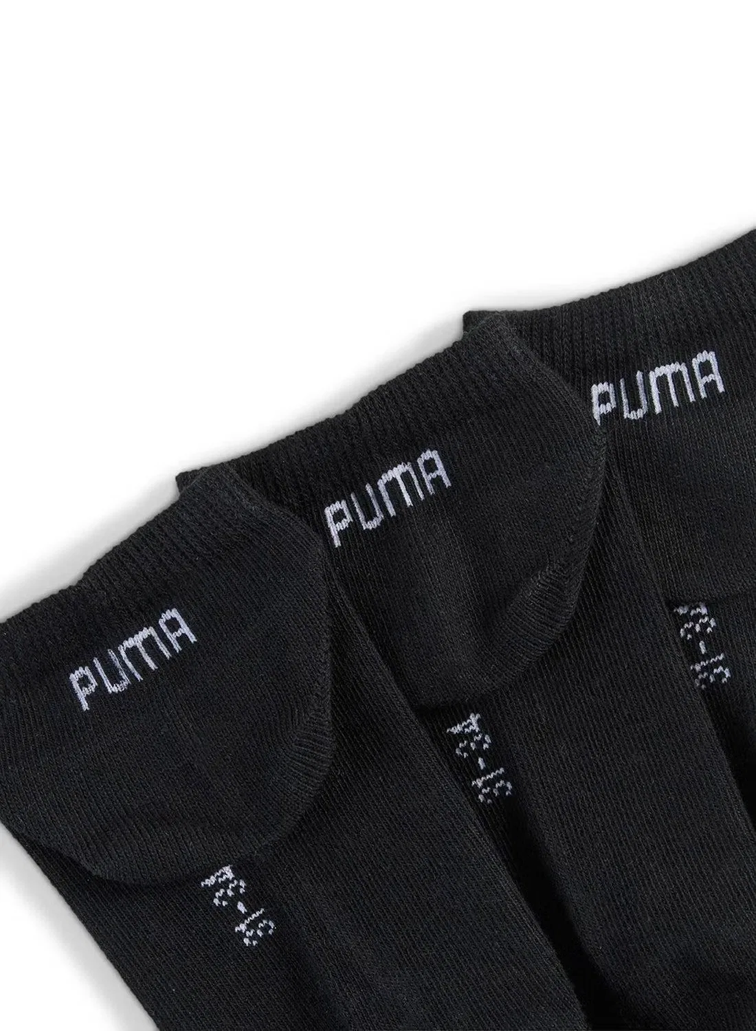 Носки низкие детские комплект из 3 пар Puma, черный — фото 2