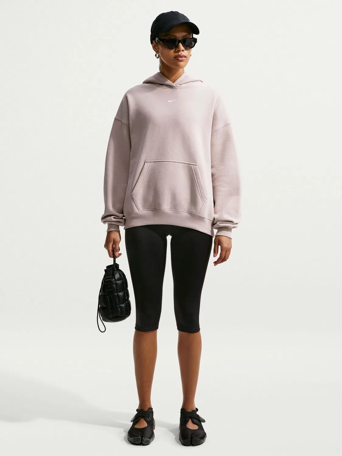 Худи Nike Studio Fleece Oversized, нейтральный — фото 2
