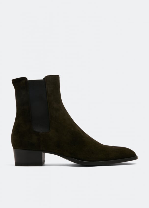 

Ботинки SAINT LAURENT Wyatt Chelsea boots, зеленый