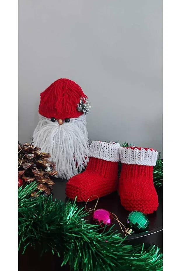 Детские тапочки без каблука, плоские, с принтом, New year's special gift baby hand knitted acrylic wool slippers with bow for birth anniversary 0-6 months Begin, Colored