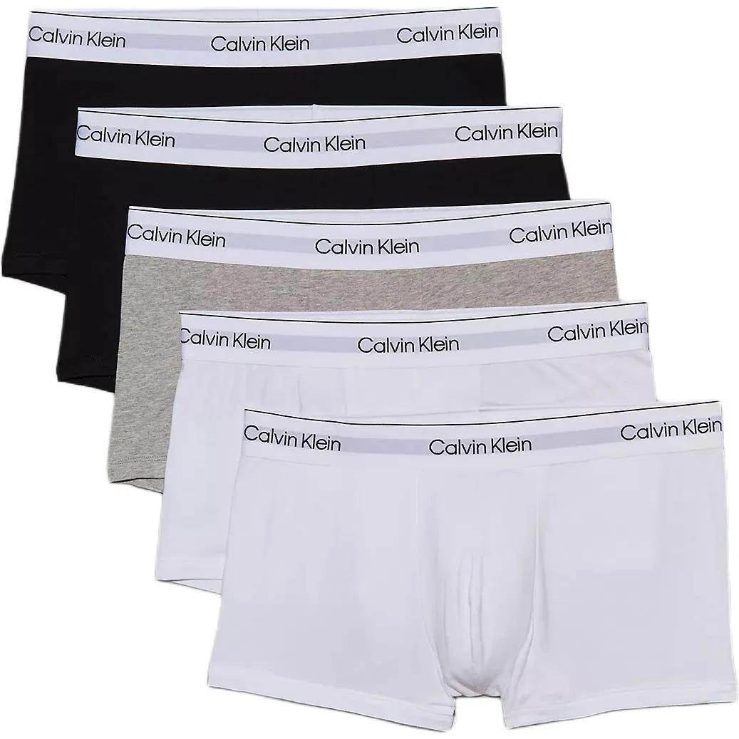 Мужские боксеры с логотипом, комплект из 5 штук, Calvin Klein, Black/White/Gray