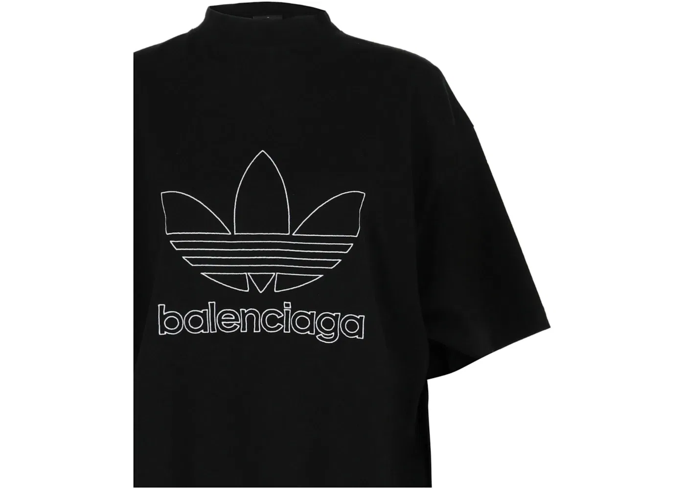 Женская футболка оверсайз с принтом x Balenciaga T-shirt Balenciaga, Black White — фото 3