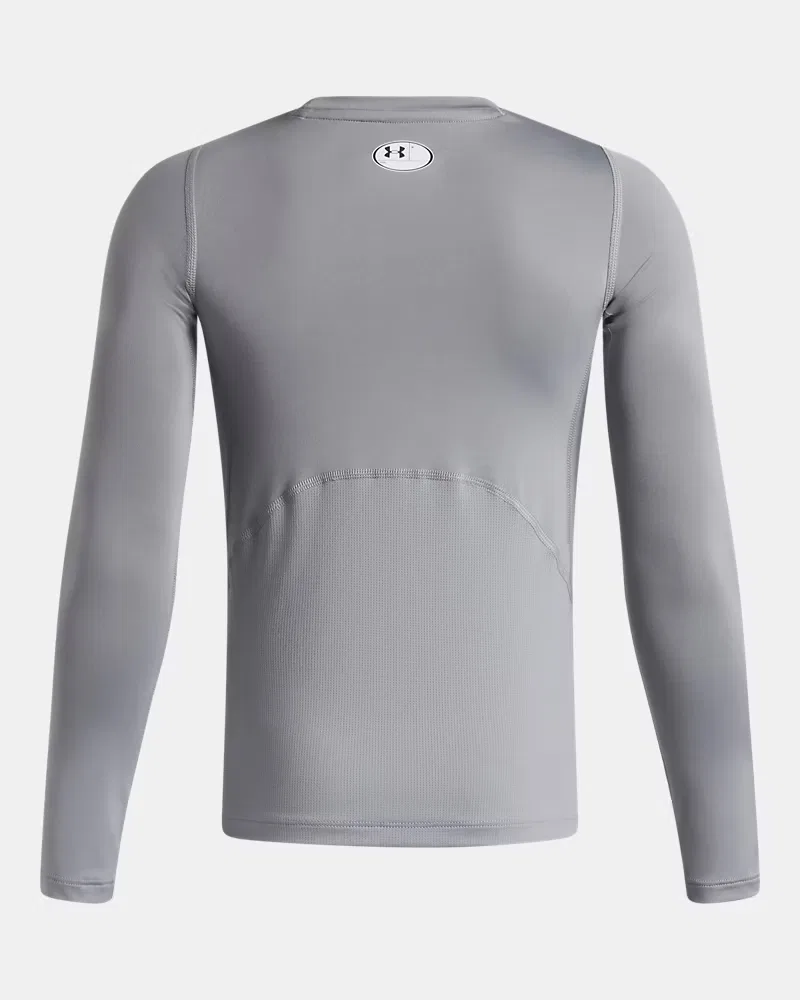 Лонгслив ультралегкий влагоотводящий HeatGear Armour UnderArmour, Steel/Black — фото 2
