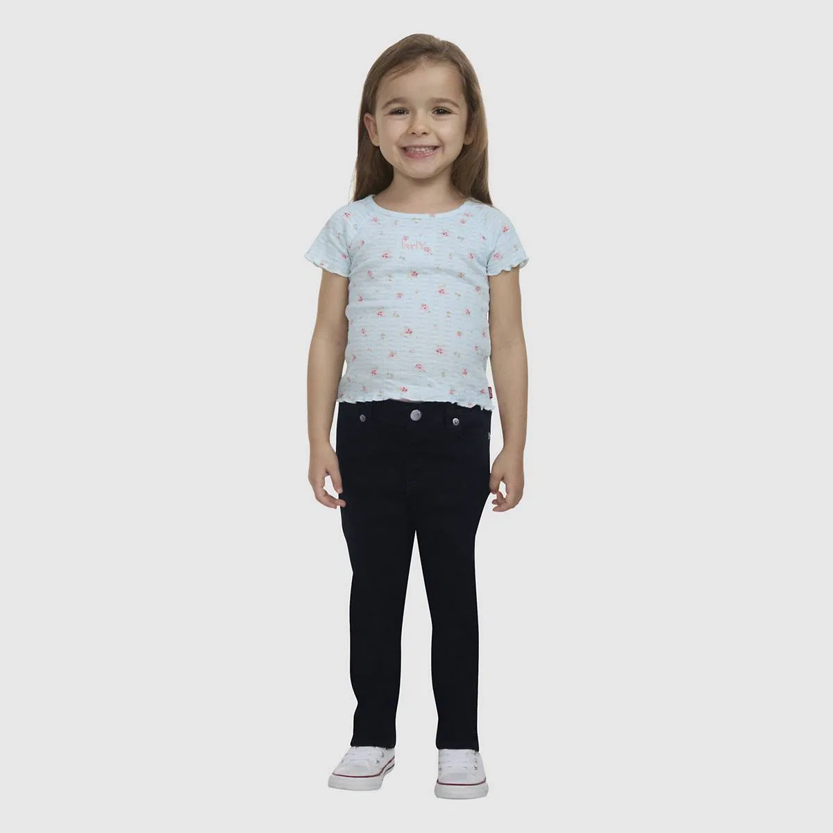 Узкие джинсы Brandi для девочек 2-4 лет Levi's, Black - Charcoal