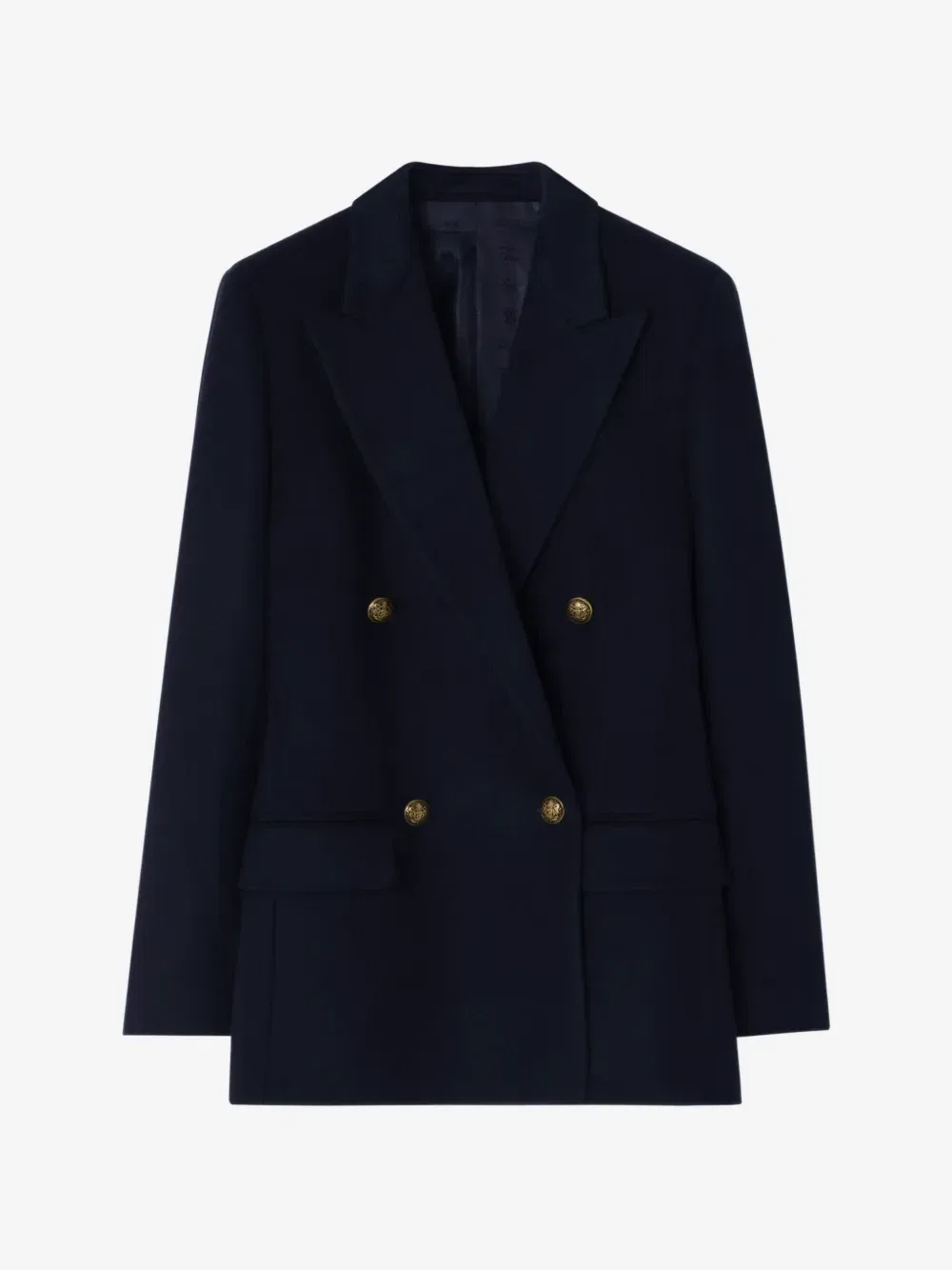 Кашемировый пиджак с индивидуальным пошивом BURBERRY, синий