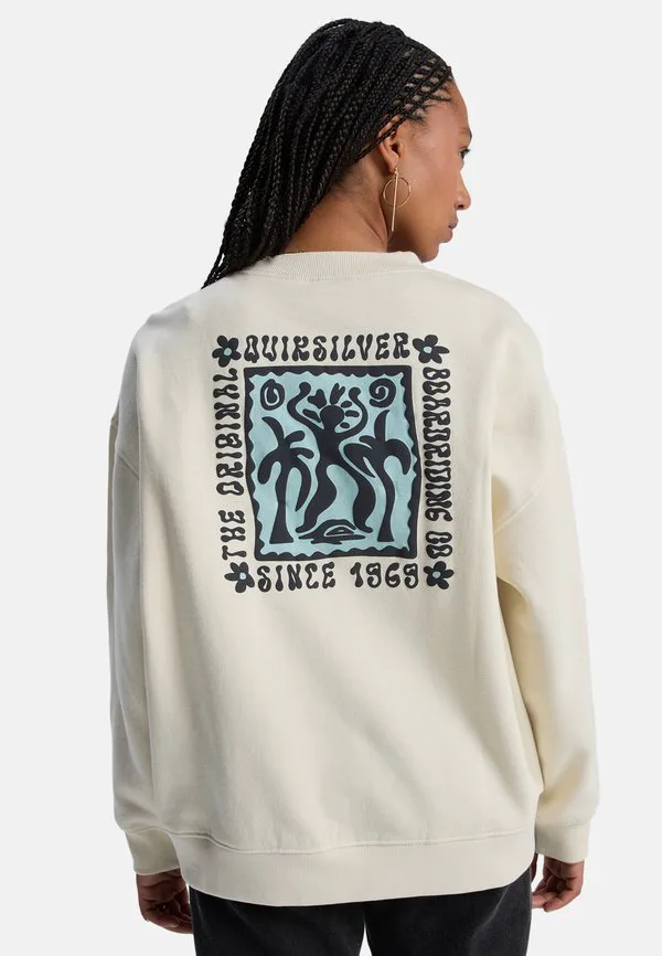 

Стандартная толстовка для экипажа Quiksilver, Beige, Серебристый, Стандартная толстовка для экипажа Quiksilver, Beige